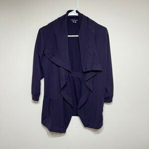 Theory Purple Cashmere Open Front Cardigan Small Petite Women